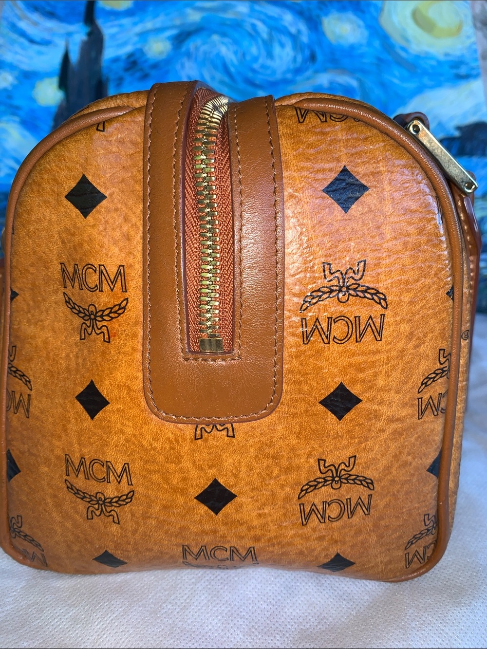 MCM Cognac Boston. with Charm - Picture 10 of 16